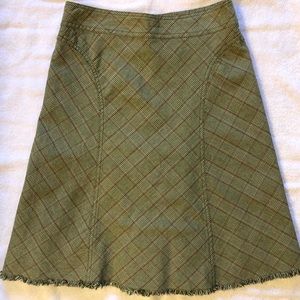 Anthropologie elevenses Plaid A-Line Skirt